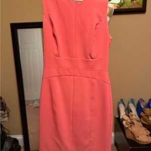 White House Black Market Coral Midi Dress